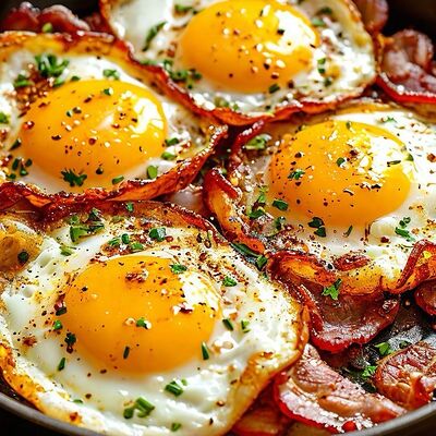 Яичница с беконом в Cafe Family по цене 430 ₽