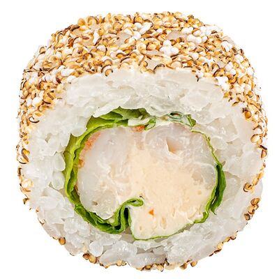 #811 Урамаки с креветкой и попкорном из амаранта в GODZILLA по цене 7 р.