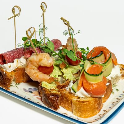 Ассорти брускетт в Парло Руссо по цене 990 ₽