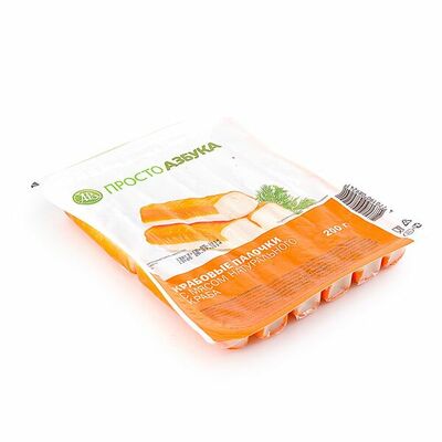 Крабовые палочки охлажденные с мясом натурального краба в Азбука Вкуса Экспресс Меню по цене 243 ₽