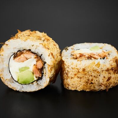 Бонито с лососем, жаренным в терияки в SushiPapa по цене 16 р.