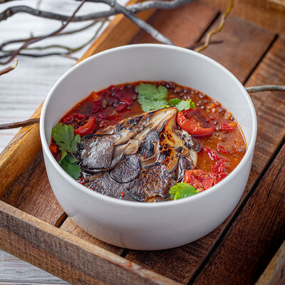 Суп из чечевицы с грибным стейком в VASILCHUKI Chaihona №1 по цене 490