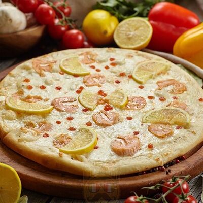 Пицца Морская 33 см в Pizza bon appétit по цене 790 ₽