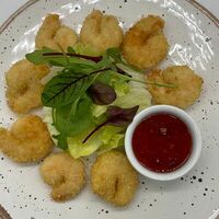 Тигровые креветки в темпурев Кафе Сербской кухни Шеff