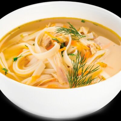 Суп куриный с лапшой в Суши-бар Тунец по цене 312 ₽