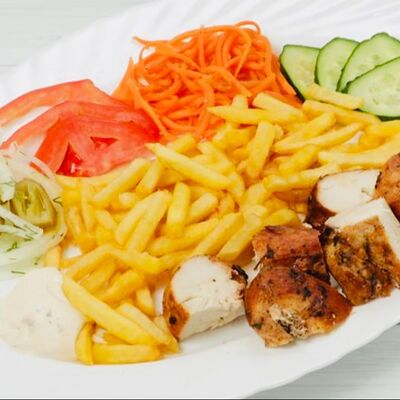 Шашлык из свинины и фри в Шаурма time по цене 480 ₽