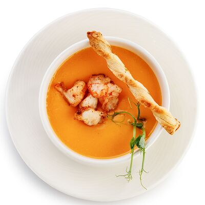 Тыквенный крем-суп с креветками в Coffeeshop Company по цене 490 ₽
