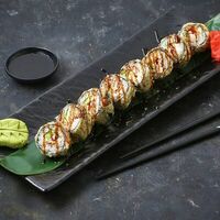 Ролл Дабл фиш Hot с угрем в МорЯки Sushi Seafood