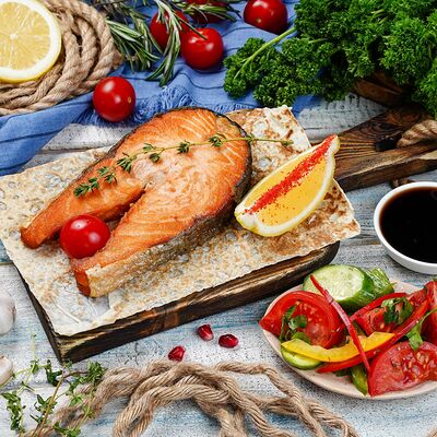 Шашлык из семги в Ананури по цене 1200 ₽