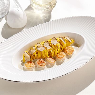 Паста с гребешками и трюфелем в Cristal по цене 1600 ₽