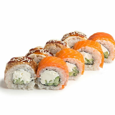 Филадельфия Дуо в Некруглая пицца и роллы по цене 731 ₽