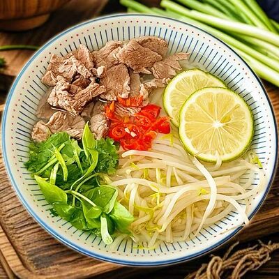 С4 Рамён из рисовой лапши с говядиной (острый) в Ван шифу по цене 598 ₽