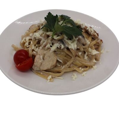 Паста Карбонара с курицей и грибами в Шашлык 1 по цене 650 ₽