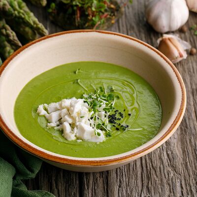 Суп из спаржи с брынзой в Пряности & Радости на Васильевском по цене 650