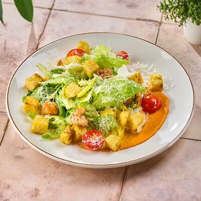 Цезарь с креветками в Римские пиццы по цене 550 ₽