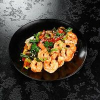 Креветки в кисло-сладком соусе с овощами в Суши Профи