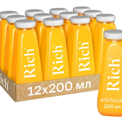 Сок Rich в стекле в Хачапури выпечка и вино по цене 260 ₽