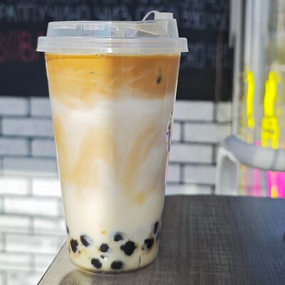 Bubble Ice latte карамельный с тапиокой М в Coffee time &bubble tea по цене 370 ₽