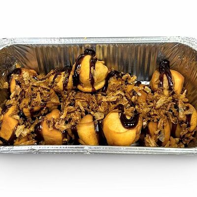 Пельмени с соусом BBQ и луком фри в Homer pizza по цене 350 ₽