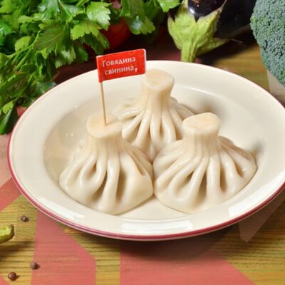 Хинкали с говядиной и свининой в АйДаБаран по цене 450 ₽