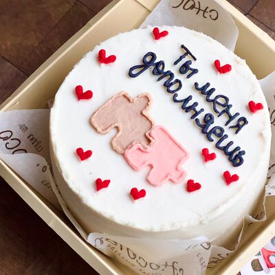 Бенто-торт для влюбленных Пазлики в Chocoton по цене 2400 ₽