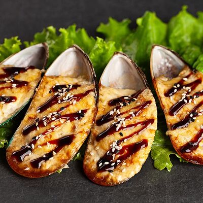 Мидии запечённыев МАЛИНА АЗИЯ по цене 580 ₽