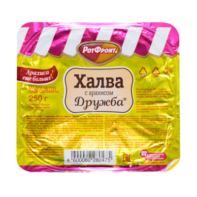 Халва Дружба арахисово-кунжутная, Рот Фронт в Азбука Вкуса Экспресс Меню по цене 114 ₽