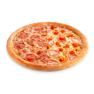 Половинки Пепперони бекон 36 и Римская 36 в ПЕППЕРС ПИЦЦА по цене 955 ₽