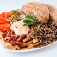 Донер на тарелке в Донер