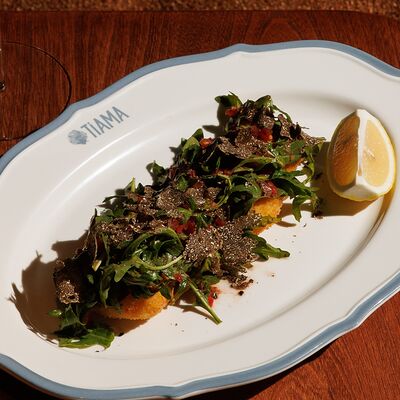 Палтус по-милански со сладкими томатами и чёрным трюфелем в TiAMA по цене 1690 ₽