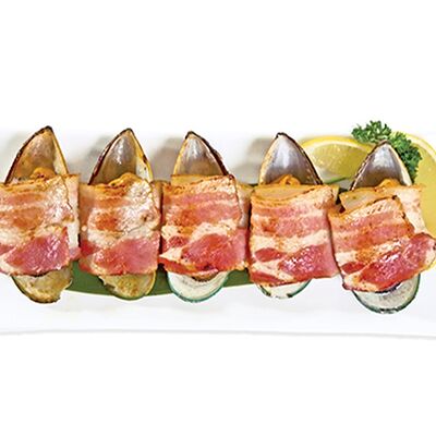 Мидии киви, запеченные с беконом в Мидийная по цене 660 ₽