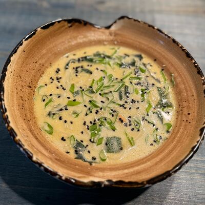 Мисо сливочный с угрём в Три печи по цене 1382 ₽