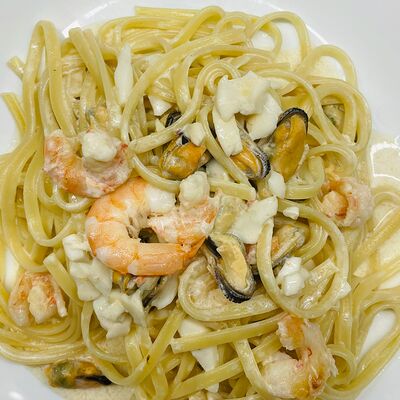 Фетучини с морепродуктами в Точка еды по цене 389 ₽