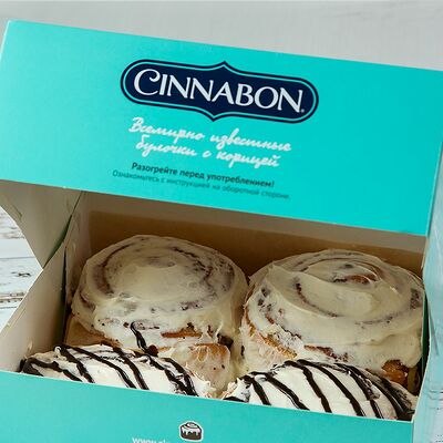 Синнапак 4 булочки ассорти в Cinnabon по цене 1005 ₽