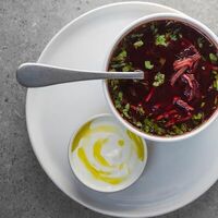 Борщ с говядиной конфи в 321 Club by Novikov