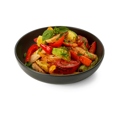 Курица с печеными овощами в Ёрш по цене 410