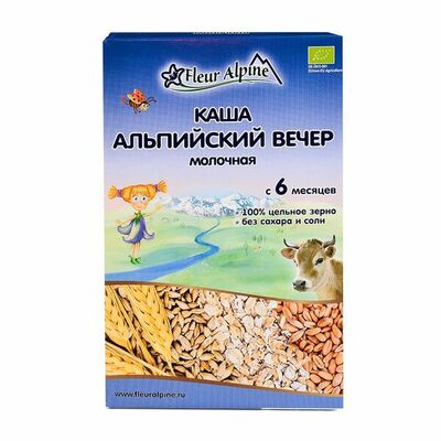 Каша молочная Альпийский вечер с 6 месяцев, Fleur Alpine в Азбука Вкуса Экспресс Меню по цене 393 ₽