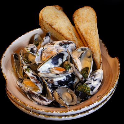 Мидии в сливочно-сырном соусе в Завод паром цех2 по цене 1050 ₽