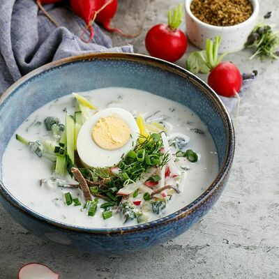 Окрошка на кефире с говядиной в Маймун по цене 550