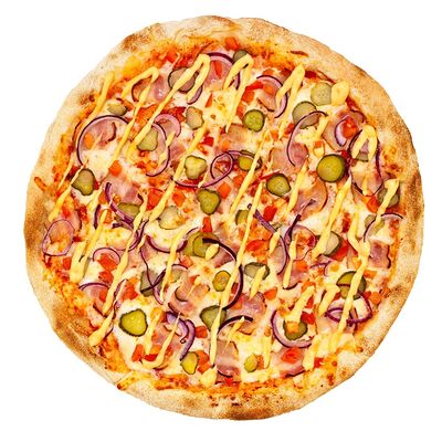 Пицца Бекон Бургер круглая в Вулпи пицца по цене 912 ₽