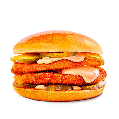 Двойной гамбургер в Чикен Пицца по цене 198 ₽