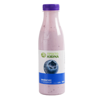 Биойогурт питьевой Черника 2.5% в Азбука Вкуса Экспресс Меню по цене 114 ₽