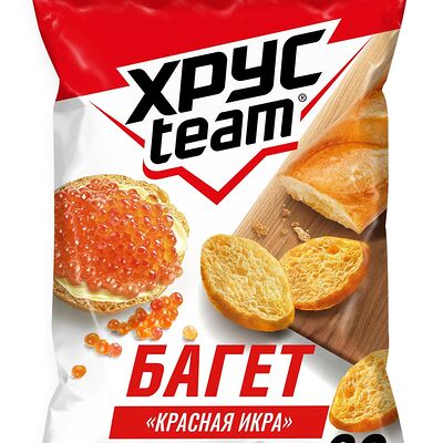 Воздушные сухарики Хрус team красная икра в Сушная по цене 120 ₽