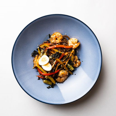 Гречневая соба с креветками Wok в Anytime cafe по цене 4290 ₸