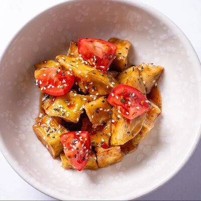 Баклажаны в азиатском стиле с томатами в Бистро Рыба Мечты по цене 690 ₽