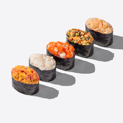 Мини-микс гунканов в Много лосося по цене 500