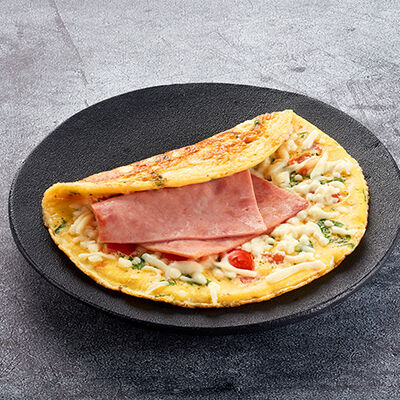 Омлет с ветчиной и сыром в Теремок. Блины по цене 135 ₽