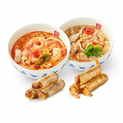 Набор: Суп Том на выбор (2 шт.), Вьетнамские рулеты Нэм на выбор (6 шт.) в ДЕД ХО по цене 2299 ₽