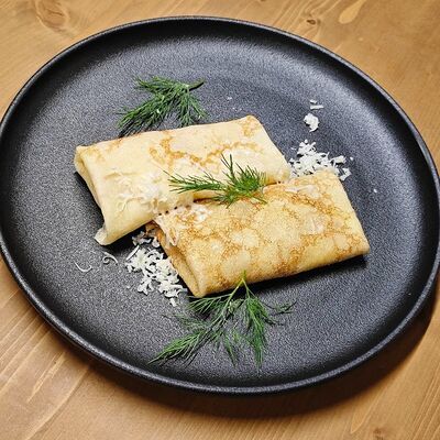 Блинчики с ветчиной и сыром в ATLAS BY CUISINE по цене 345 ₽