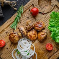 Шашлык из шампиньонов на углях в Mr Doner